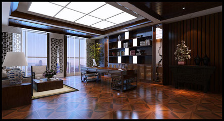 合肥政務(wù)區(qū)豪華私人會(huì)所裝修效果圖 金光熠熠耀徽州