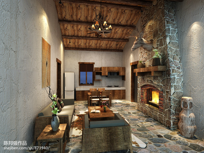 浙江麗水大山峰度假民宿-裝修設(shè)計(jì)效果圖-陳邦強(qiáng)設(shè)計(jì)師作品-設(shè)計(jì)本